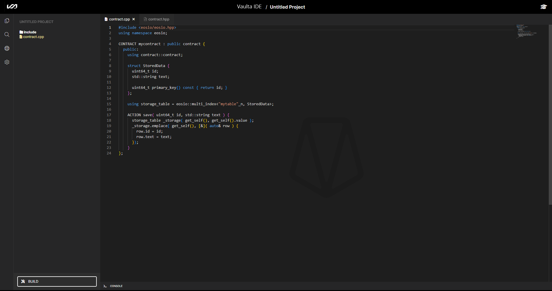 Vaulta Web IDE